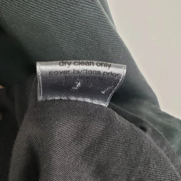 John Varvatos Collection Asymmetrical Moto Jacket Black Linen Cotton Size 54/L - Picture 9 of 11